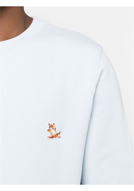 Light blue Chillax Fox-motif sweatshirt - men MAISON KITSUNÉ | LM00303KM0001P422